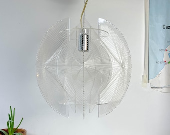 Geometric acrylic and nylon pendant light – Designer chandelier