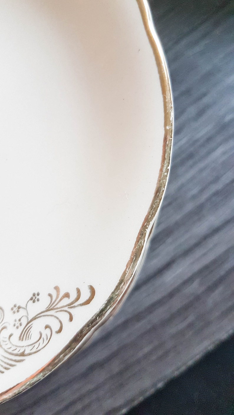 Villeroy et Boch tea set eight cups milk jug and sugar bowl Pearly gold Gift for her Gift for her Gift idea Christmas meal saucers