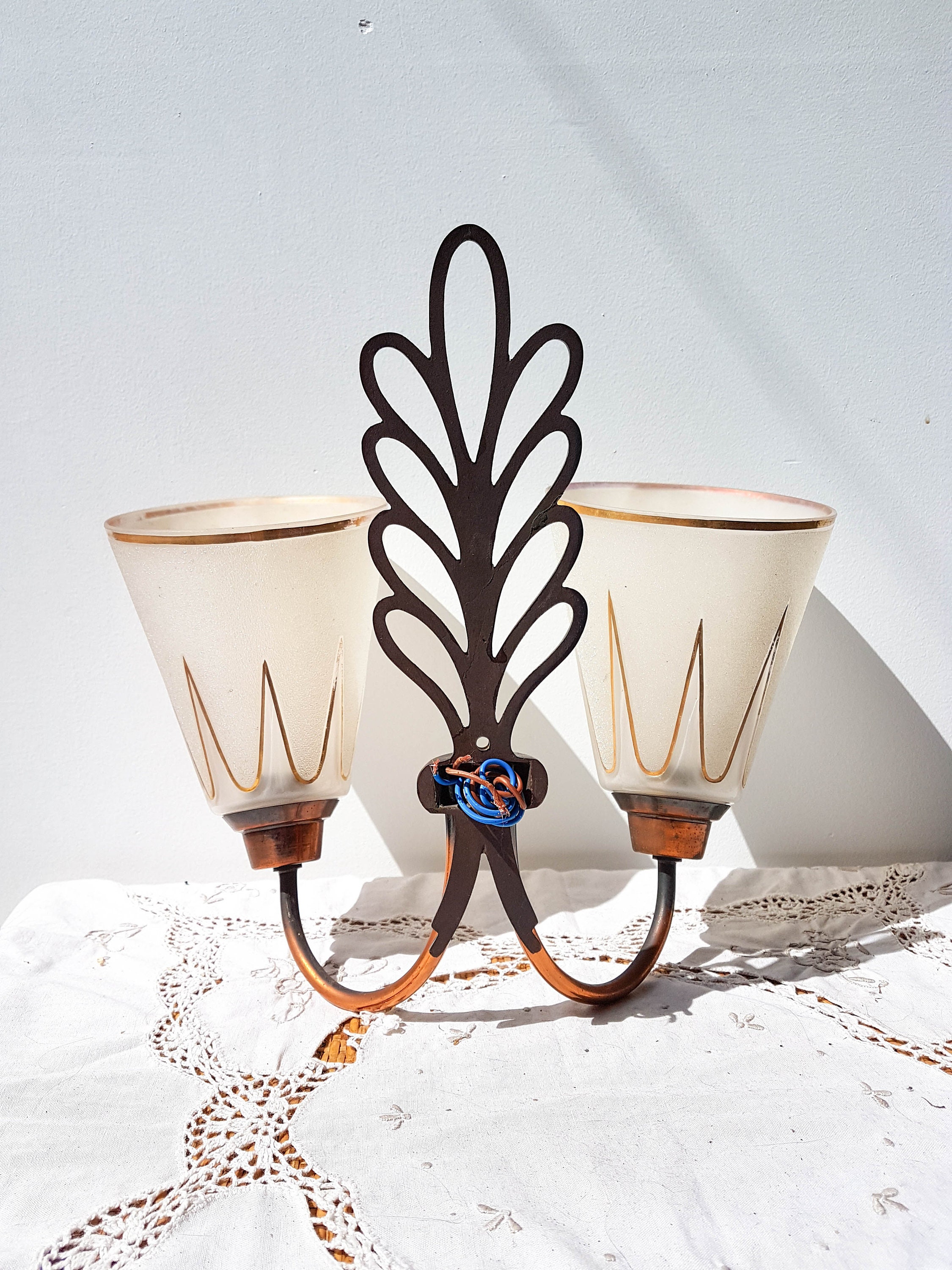 Applique murale tulipes style Art déco Applique murale mid Etsy