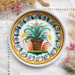 Old French Calotte Nevers Plate 19th Century - Rare Vintage French Tableware - Vintage Tableware NEVERS France