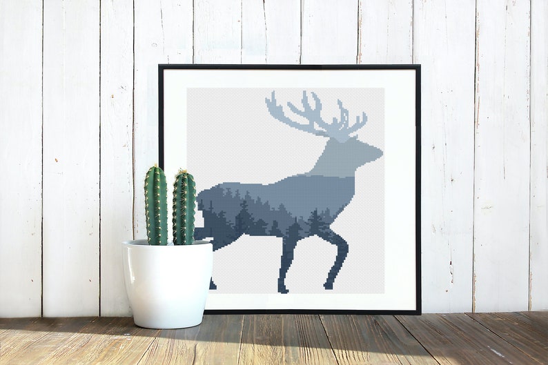deer woodlands Cross Stitch Pattern