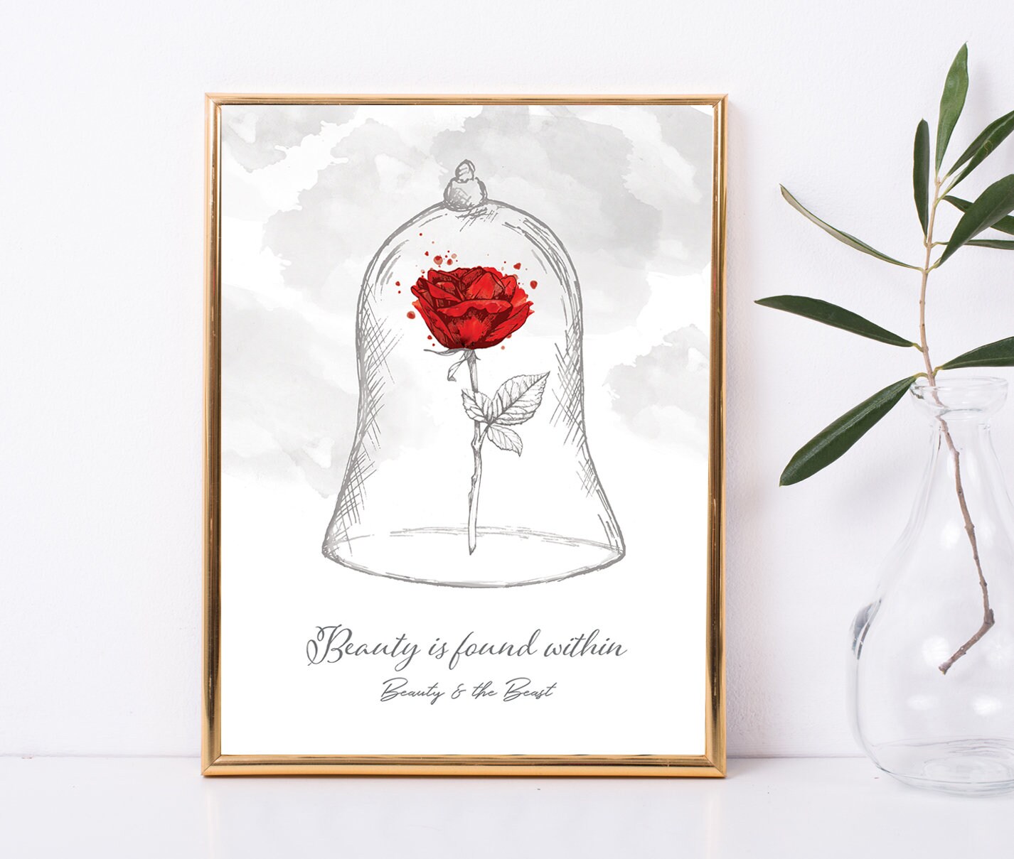 Beauty and the Beast Print Wall Art Disney Print Wall - Etsy