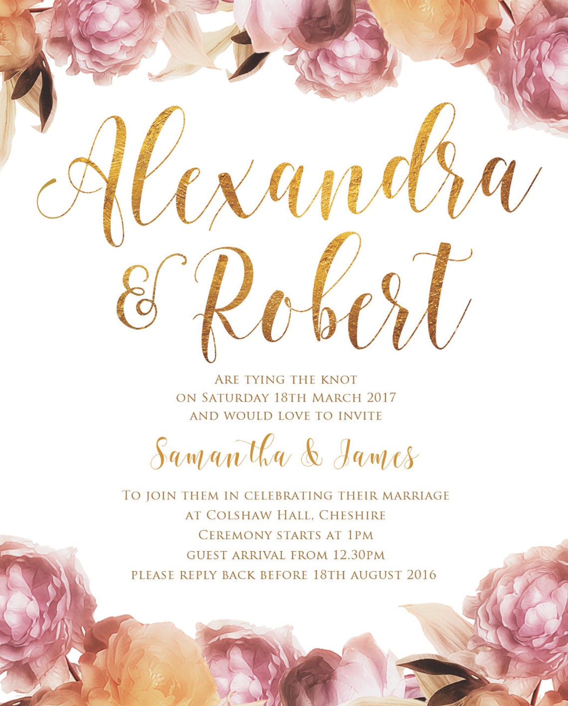 Printed Guest Names for Invitations Add on Item When Etsy UK