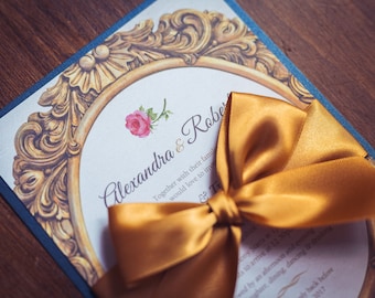 Beauty and the Beast Wedding Invitation | Fairytale Design | Disney Invite | Gold Wedding Invitation | Invitations to suit all Occasions