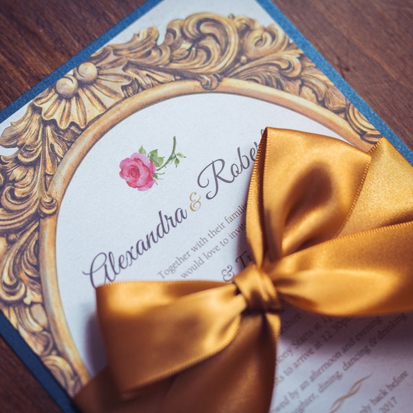 Beauty and the Beast Wedding Invitation | Fairytale Design | Disney Invite | Gold Wedding Invitation | Invitations to suit all Occasions