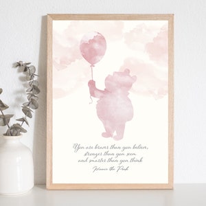 Picture Disney wall art quote Winnie the Pooh print poster party gift 