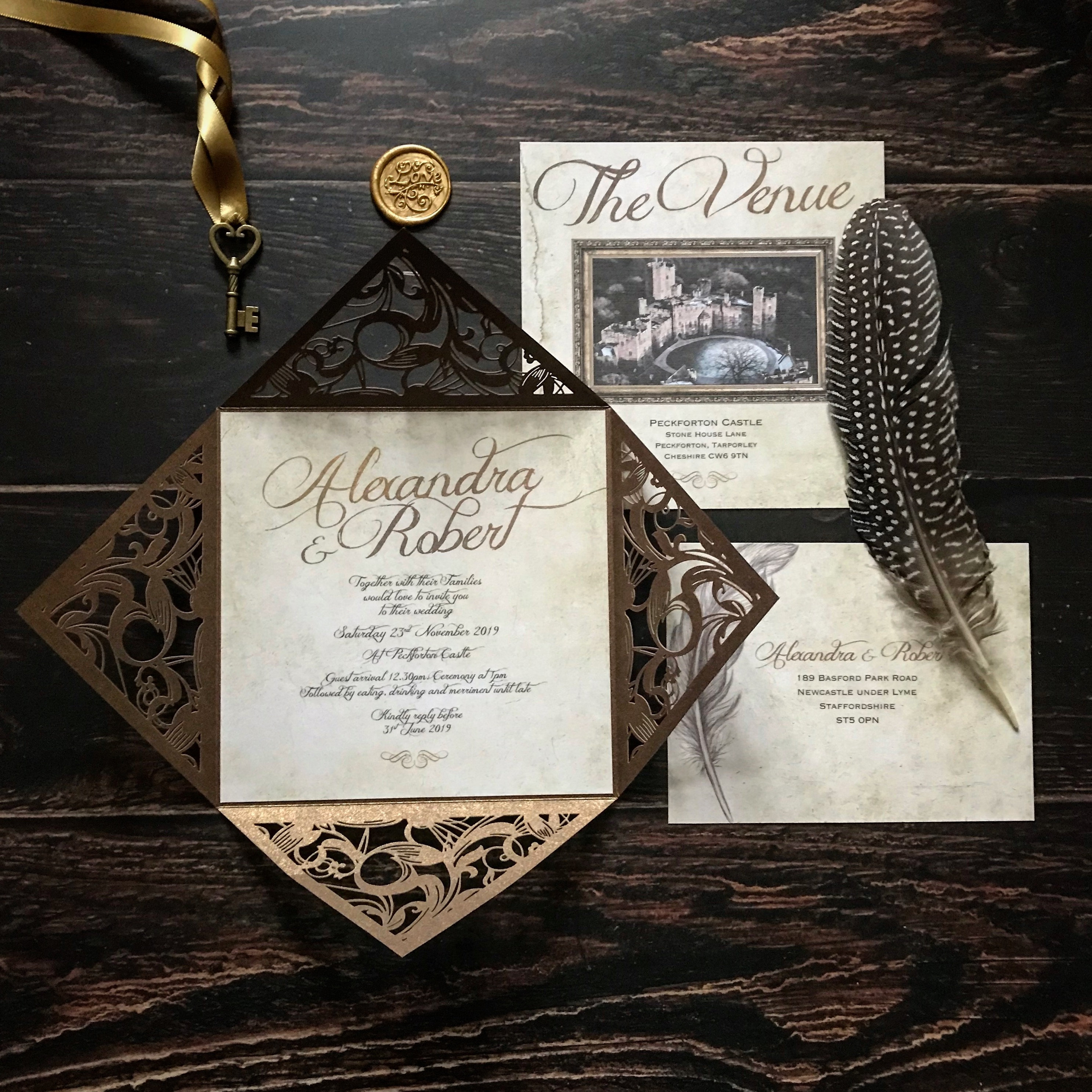 Gothic clearance wedding invitations