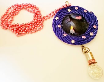 Necklace with pendant Alice in Wonderland