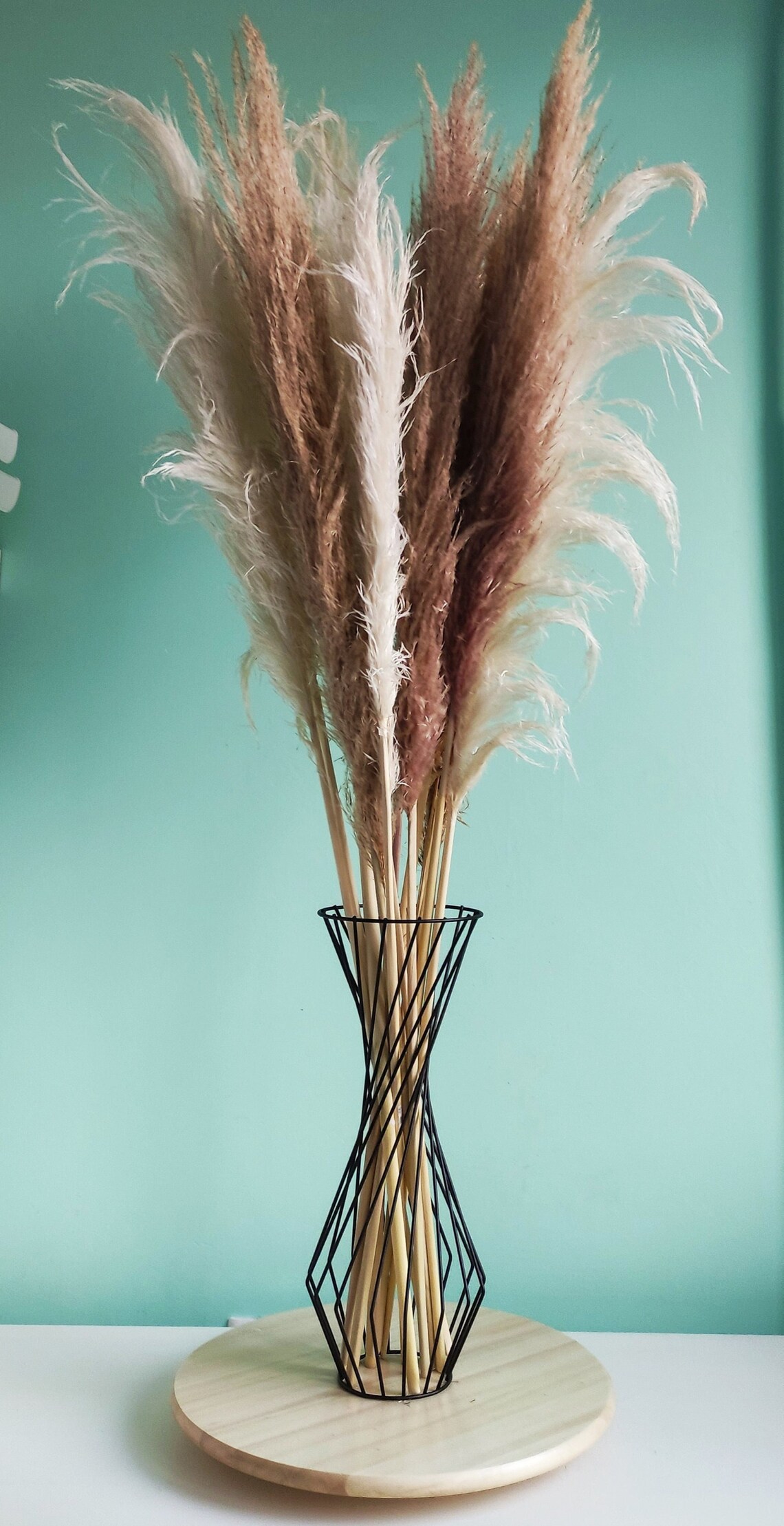 Iron Vase Metal Wire Vase Dried Pampas Flower Vase Etsy