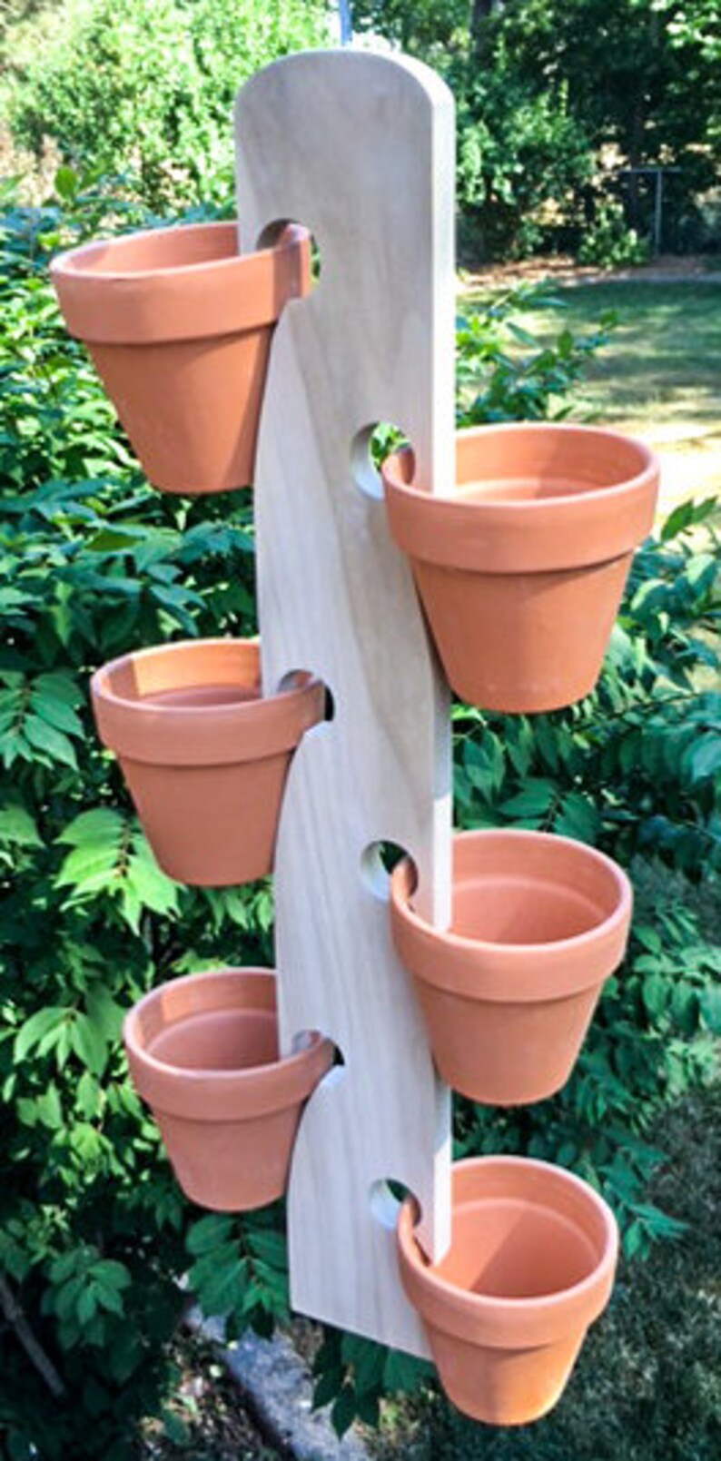 Handmade Wood Plant Hanger for Terracotta Pots Custom Crafted Etsy