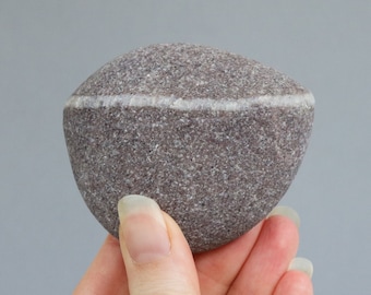 Wishing Stone - Natural Banded Zen Stone - Rare Wish Rock From Baltic Sea