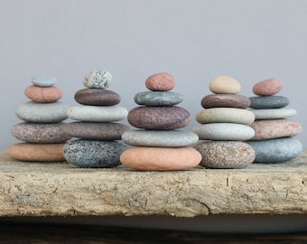 Wedding Favors for Guests in Bulk - Miniature Zen Stone Cairns - Party Favors for Adults Birthdays - Yoga Meditation Gifts