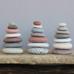 Zen Balance Pebbles Small Beach Stone Cairn Mindfulness Gift Stacking Stones image 4