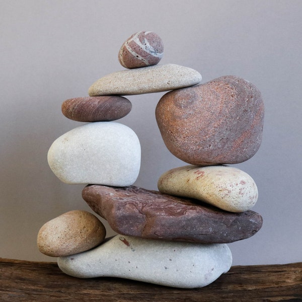 Zen Garden Kit - Japandi Art Abstract Sculptuur - Zen Balance Stones - Stress Relief Geschenkdoos