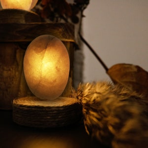 Veilleuse en quartz - Autel de méditation - Bougie sans flamme en pierre de mer naturelle - Cadeau pleine conscience