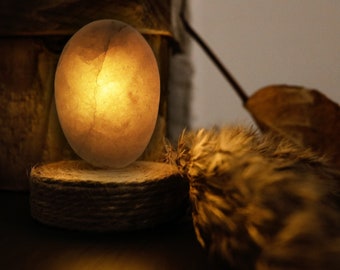 Quartz Night Light - Meditation Altar - Natural Sea Stone Flameless Candle - Mindfulness Gift