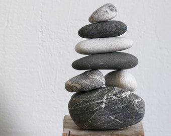 Zen Garden Stones - Meaningful Gift for Him - Rock Balancing Cairn - Self Care Kit - DIY Kits for Adults