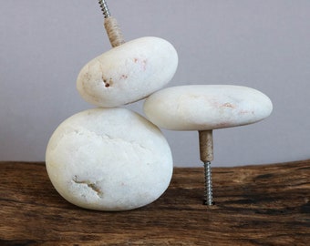 Quartz Stone Wall Hook - 1 Pc - Decorative Towel Holder - Wall Mount Coat Hanger - Wabi-Sabi Home