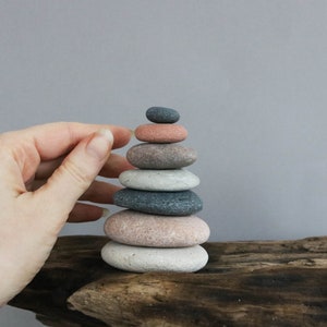 Zen Balance Pebbles Small Beach Stone Cairn Mindfulness Gift Stacking Stones image 2