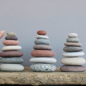 Zen Balance Pebbles Small Beach Stone Cairn Mindfulness Gift Stacking Stones image 5