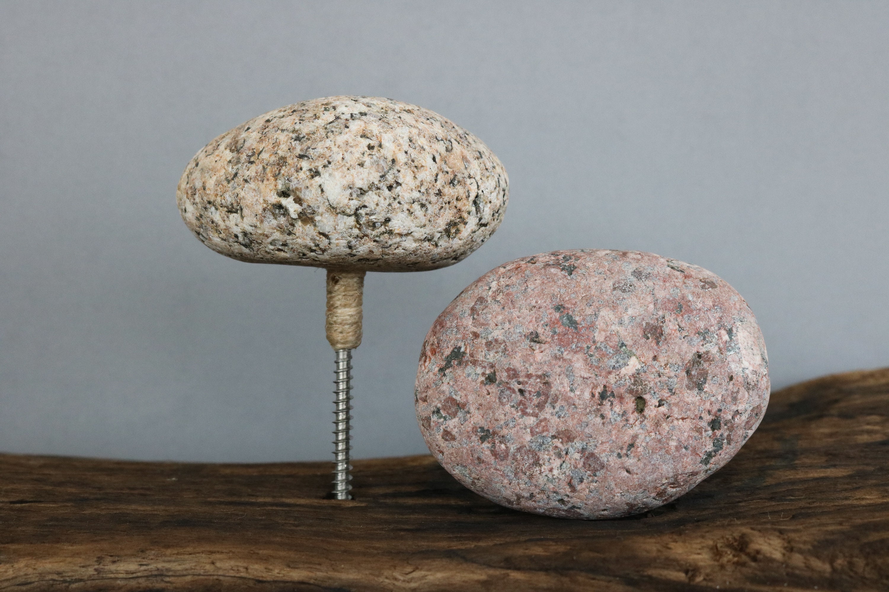 Ganchos de pared de piedra de granito conjunto de soportes | Etsy