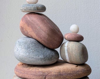 Zen Stone Tower Meditation Room Art Rock Cairn Stress Relief Gift for Lover Gift for Him