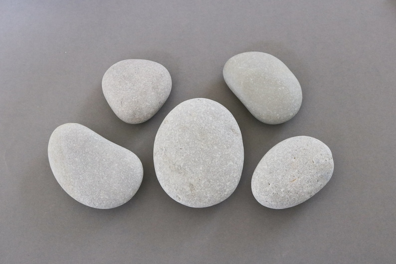 Set of Smooth Rocks for Painting - Naturally Tumbled Flat Sea Stones ...