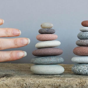 Zen Balance Pebbles Small Beach Stone Cairn Mindfulness Gift Stacking Stones image 6