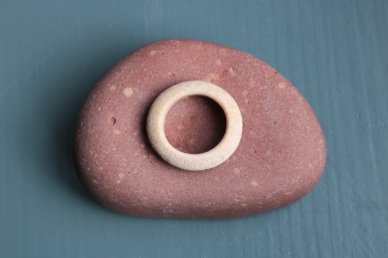 Pink Pebble Ring Handmade Solid Stone Nature Ring Minimalist Statement Jewelry image 3