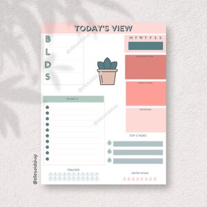 Daily Planner Daily Planner To Do List Planner Printable To Do List  Daily to-do pdf checklist, print at home task checklist