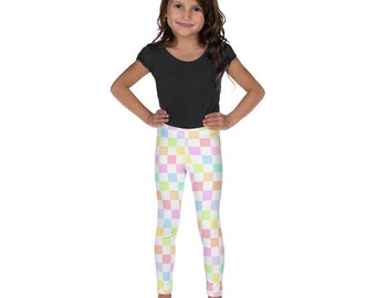 Rainbow Checkered Kid's Leggings