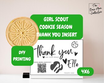 Adesivi di ringraziamento per la truppa delle Girl Scout / Adesivi di ringraziamento per il tuo ordine / Adesivi per la stagione dei biscotti / Stagione dei biscotti delle Girl Scout / Preparazione dei biscotti