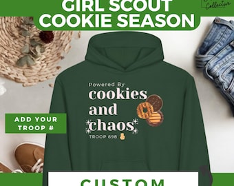 Sudadera con capucha de vendedor de galletas para adultos / Camiseta de vendedor de galletas / Regalo para líderes scouts / Camiseta de vendedor de galletas / Sudadera personalizada de tropa