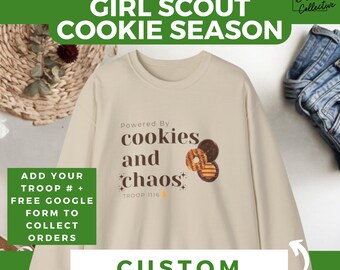 カスタム クッキー ディーラー時代スウェットシャツ | クッキー セラー シャツ | スカウト リーダーへのギフト | クッキー ディーラー シャツ | パーソナライズされた部隊スウェットシャツ