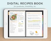 DIGITAL RECIPES BOOK, Digital Planner, Ipad planner, goodnotes planner, Cooking, Recipes
