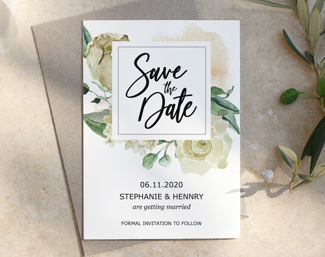 Editable PDF Save the Date Card | Printable | Bridesmaid Save the Date ...
