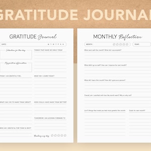 Gratitude Journal Printable PDF | Daily Gratitude Journal | Mindfulness ...