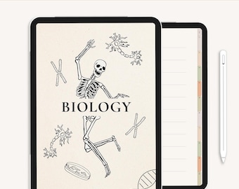Biology Digital Notebook, Notability, GoodNotes Notebook, Student Notebook, Ipad Notebook, GoodNotes Template, Hyperlinked Tabs