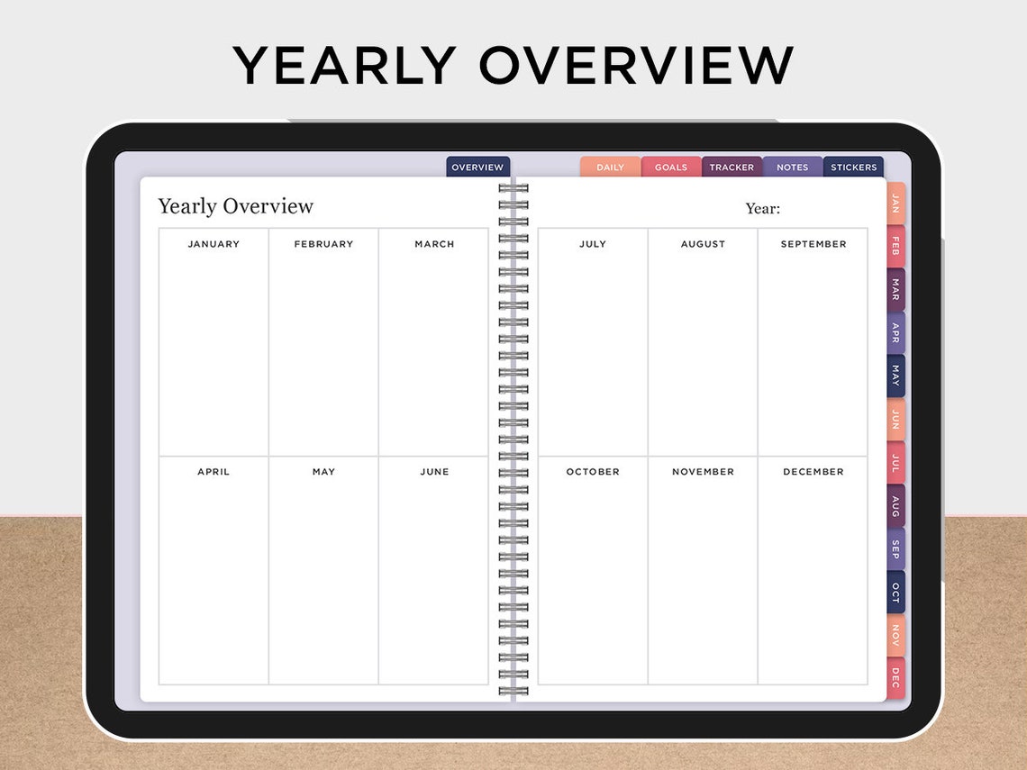 Digital Planner Ipad Planner Goodnotes Planner Purple Theme Etsy