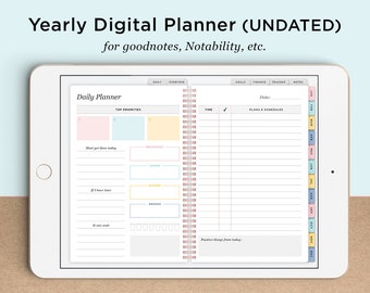 Digital Planner, Ipad planner, goodnotes planner