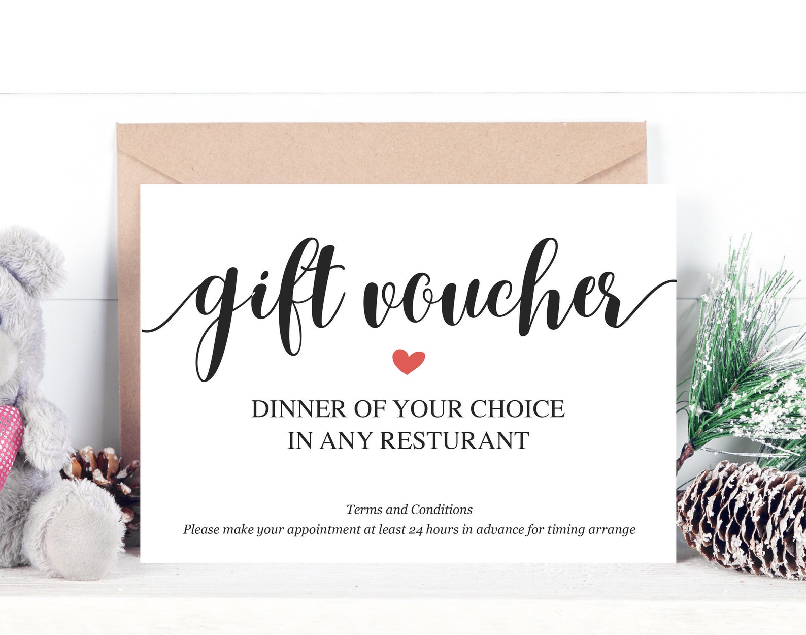 Editable PDF Gift Voucher Card Printable Template Instant Download ...