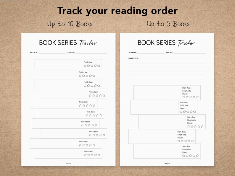 Book Series Tracker Reading Order Book Planner Printable Etsy