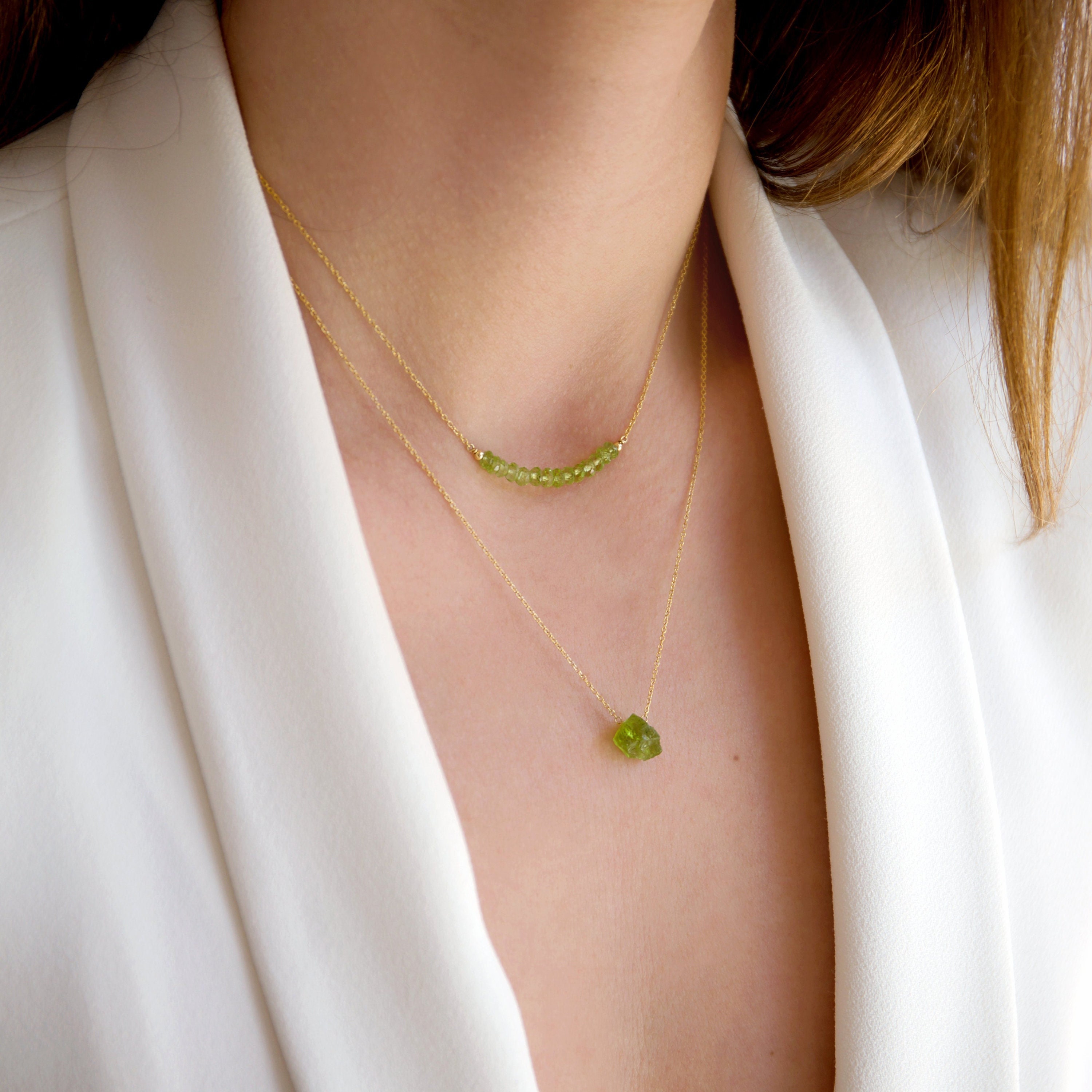 Gempires Natural Raw Peridot Pendant, August Birthstone Necklace, Raw  Crystal Jewellery, 16 + 2 Inch Adjustable 14k Gold Plated Chain :  Amazon.co.uk: Handmade Products