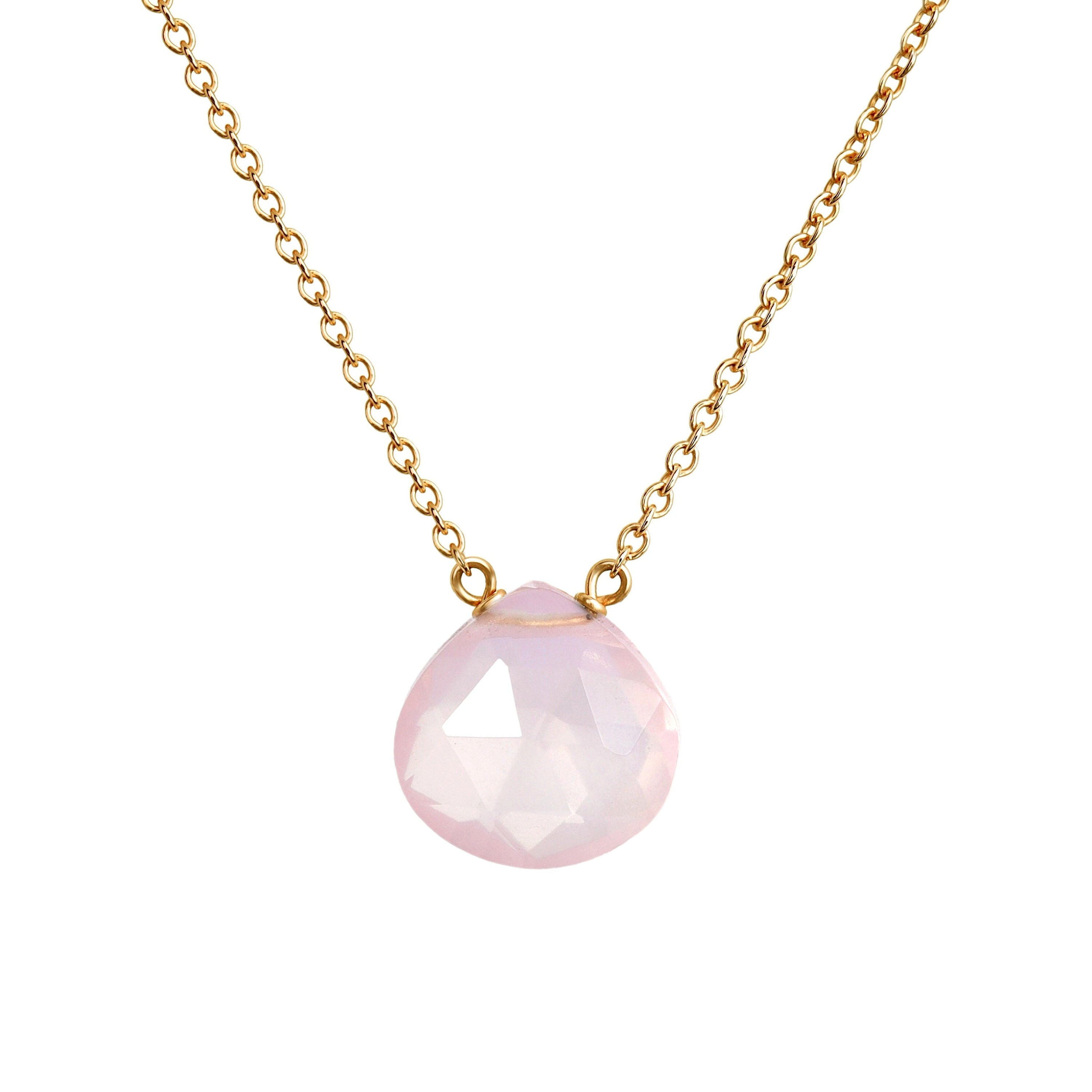 White gold quartz necklace store