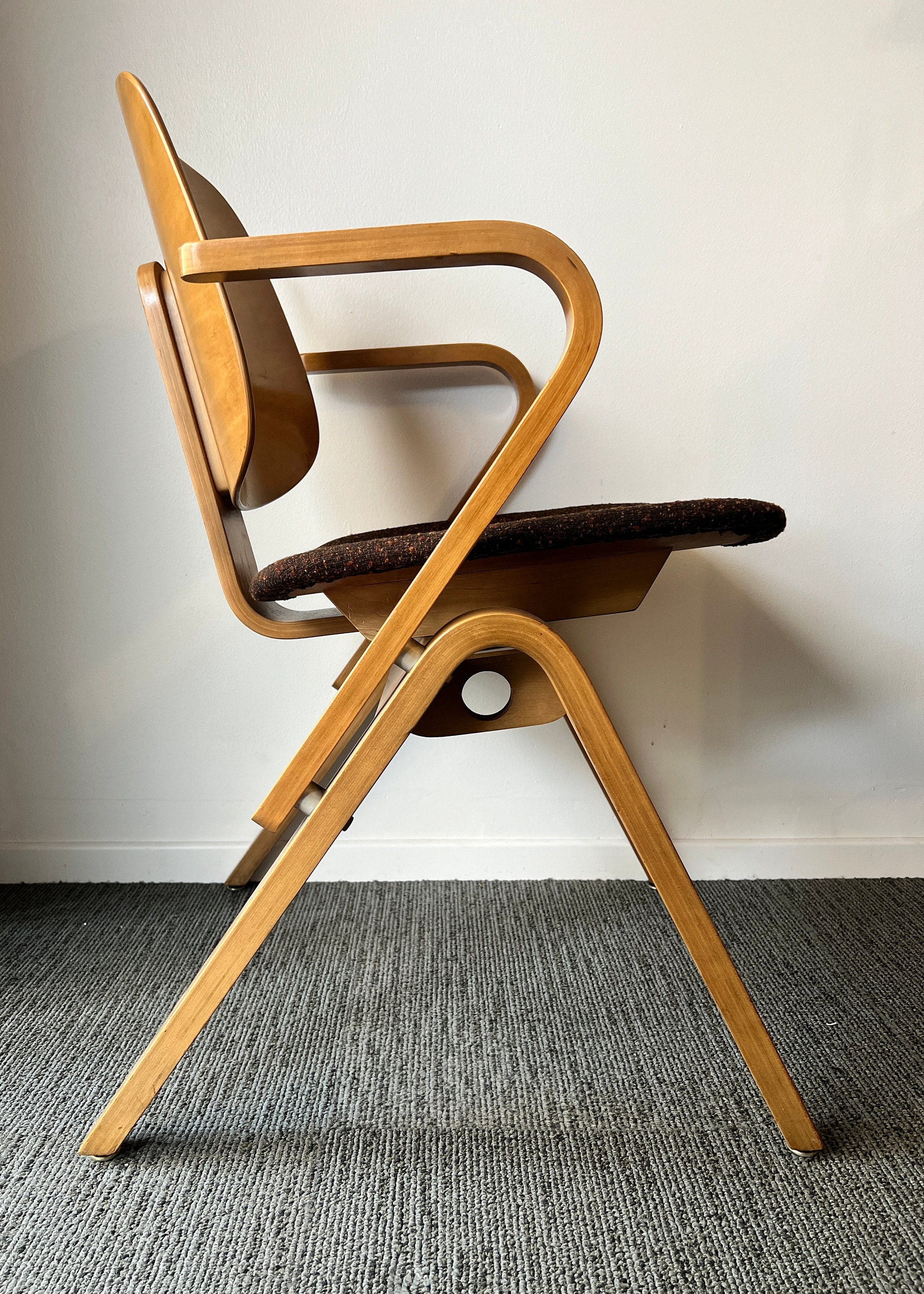 Bent Plywood Chair by Joe Atkinson for Thonet - Molded Plywood - Etsy