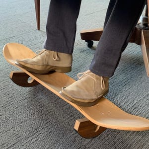Ergonomic Desk Footrest - Sitting/Standing Rocking Footstool - ADHD Restless Legs - Mid Century Modern - Work From Home -  SK8REST.