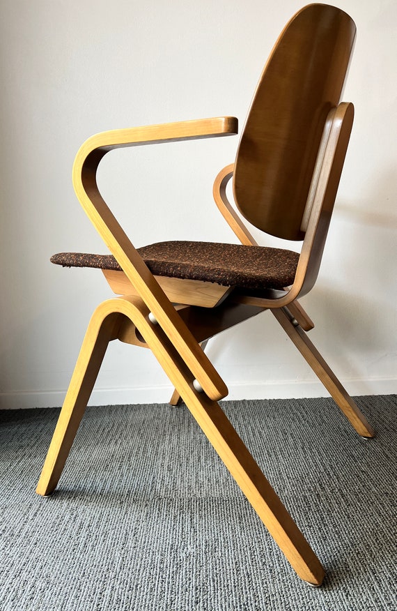 Bent Plywood Chair by Joe Atkinson for Thonet - Molded Plywood - Etsy