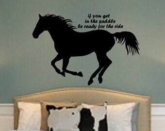 Running horse equestrian Vinyl Decal Sticker Free Shipping