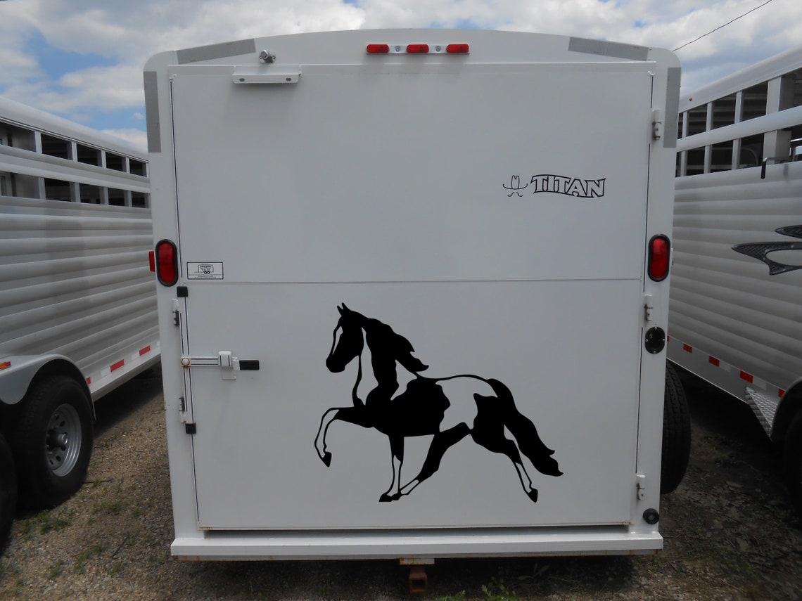 Paint Horse Trailer Decal  Vinyl Decal Sticker Horse Trailer image 1