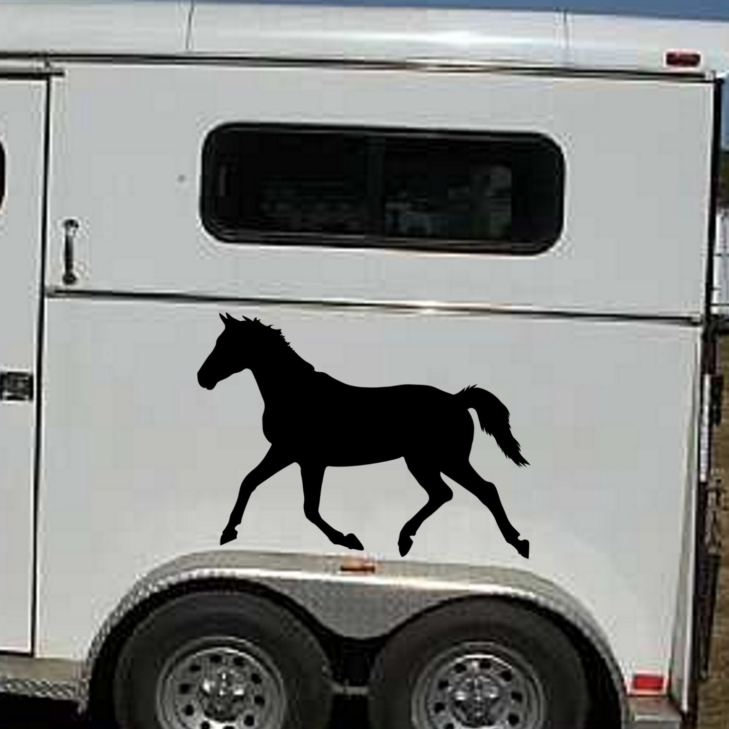 Trotting Horse Vinyl Decal Sticker Horse Trailer Bumper Etsy